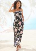 Lascana Maxi-jurk met bloemenprint, bandeau-jurk met zakken, zomerjurk