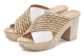 NU 20% KORTING: Lascana Slippers Mule, sandaal, open schoen met blokha...