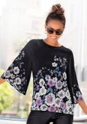 NU 20% KORTING: Lascana Blouse zonder sluiting met bloemenprint en tro...