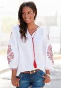 Lascana Blouse met lange mouwen met borduurwerk, damesblouse, tuniek, ...