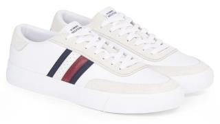 Tommy Hilfiger Sneakers TH CUPSET RWB LTH met zijstrepen, vrijetijdssc...