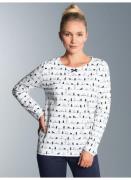 NU 20% KORTING: Trigema Pyjama TRIGEMA shirt met lange mouwen en poeze...