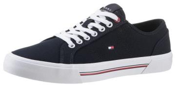 NU 20% KORTING: Tommy Hilfiger Sneakers CORE CORPORATE VULC CANVAS met...