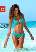 Lascana Triangelbikini in de nek te binden, gewatteerde cups, met inge...