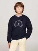 NU 20% KORTING: Tommy Hilfiger Sweatshirt NAUTICAL ARCH PRINT FLEECE C...