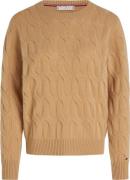 NU 20% KORTING: Tommy Hilfiger Gebreide trui SOFT WOOL CABLE C-NK