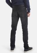 Blend Slim fit jeans Jet met lederimitatie-applicatie