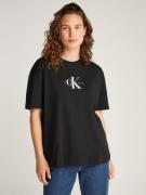 NU 20% KORTING: Calvin Klein T-shirt TEXTURED MONOLOGO BOYFRIEND TEE