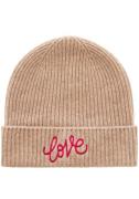 Zwillingsherz Beanie met Love borduursel (set)