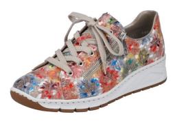 Rieker Sneakers met sleehak met bloemenprint, vrijetijdsschoen, halfho...