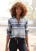 NU 20% KORTING: Buffalo Overhemdblouse van zachte flanel met blousekra...