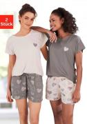 NU 20% KORTING: Vivance Dreams Shortama met leuke hartprint (Set van 2...