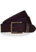 NU 20% KORTING: MUSTANG Leren riem Gesp in oud messingkleur, lichte us...