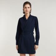 NU 20% KORTING: G-Star RAW Wikkeljurk Wrap Dress met verstelbare taill...