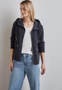 NU 20% KORTING: STREET ONE Capuchonsweatvest in structuuroptica