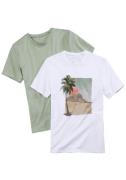 NU 20% KORTING: Beachtime T-shirt Vrijetijdsshirt met ronde hals en fr...