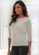 NU 20% KORTING: Lascana Shirt met ronde hals Met elegante glinsterafwe...