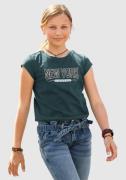 NU 20% KORTING: KIDSWORLD T-shirt Korte mouwen, rechte pasvorm, met st...