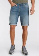 H.I.S Jeansshort DEYO rechte snit, used-wassing, lage taille