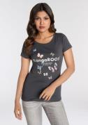 NU 20% KORTING: KangaROOS T-shirt Korte mouwen, lichaamsnauwkeurige pa...