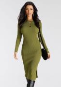 NU 20% KORTING: Melrose Midi-jurk kuitlang, elegant, van viscosemix, l...