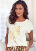 NU 20% KORTING: Lascana T-shirt met folieprint