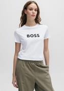 Boss Orange T-shirt C_Elogo_5 met contrasterende gekleurde boss print