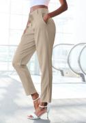 Lascana Jogpants met elastische tailleband en riemlussen, loungewear (...