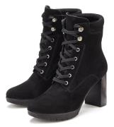 NU 20% KORTING: Lascana Highheel-laarsjes Hoge veterschoenen van leer,...