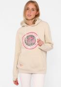 Zwillingsherz Hoodie met "wild and free"-opdruk in leeuwendesign en ge...