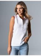 NU 20% KORTING: Trigema Shirttop TRIGEMA mouwloze poloshirt met contra...