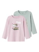 Name It Shirt met lange mouwen NMFVIX 2P LS TOP (2-delig, Set van 2)