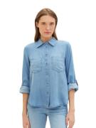 NU 20% KORTING: Tom Tailor Jeans blouse met lyocell en kentkraag