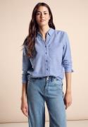 STREET ONE Blouse met lange mouwen met hemdkraag en borstzak