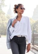 NU 20% KORTING: Lascana Blouse met lange mouwen met ritsdetail, elegan...