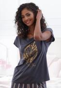 NU 20% KORTING: Lascana T-shirt met folieprint