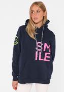 NU 20% KORTING: Zwillingsherz Hoodie met "smile"-opdruk in neonkleur e...