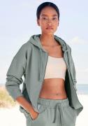 NU 20% KORTING: Lascana Sweatvest van biologische katoen, loungewear,