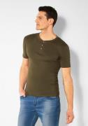 NU 20% KORTING: H.I.S T-shirt met verfijnde knoopsluiting, perfect als...