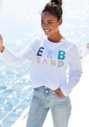Elbsand Sweatshirt Aliisa met logoprint voor, basic-pasvorm, sportief-...