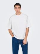 ONLY & SONS Shirt met ronde hals ONSMILLENIUM OVZ SS TEE NOOS