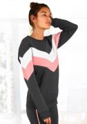 H.I.S Sweatshirt met contraststrepen aan voorkant en mouwen, loungewea...