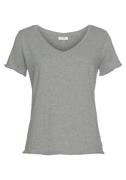 Marc O'Polo DENIM T-shirt met afgeronde v-hals