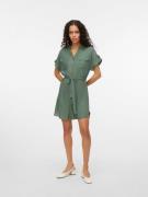 Vero Moda Midi-jurk VMBUMPY SS SHORT SHIRT DRESS WVN GA NOOS