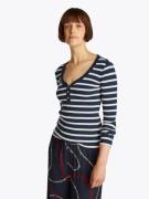 Tommy Hilfiger Shirt met lange mouwen SLIM HENLEY GB SCOOP-NK LS met r...