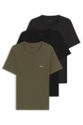 BOSS T-shirt TShirtRN 3P Classic met boss borduurwerk (set, 3-delig)