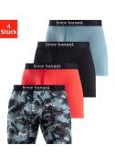 Bruno Banani Lange boxershort met palmprint en effen van katoenmix (4 ...