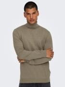 ONLY & SONS Trui met staande kraag ONSLOUI REG 12 MEL ROLL KNIT NOOS
