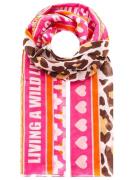 Zwillingsherz Modieuze sjaal Wild Life met veelkleurig luipaardmotief