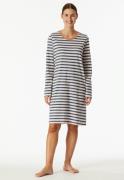 Schiesser Nachthemd Casual Essentials met lange mouwen en zijzakken